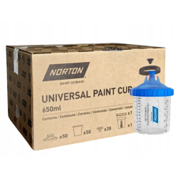 ZESTAW KUBKÓW LAKIERNICZYCH UPC System PPS 50szt 650ml 125μm NORTON