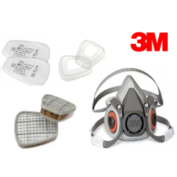 Maska lakiernicza ochronna 3M 6200 M półmaska z filtrami komplet P3 5935
